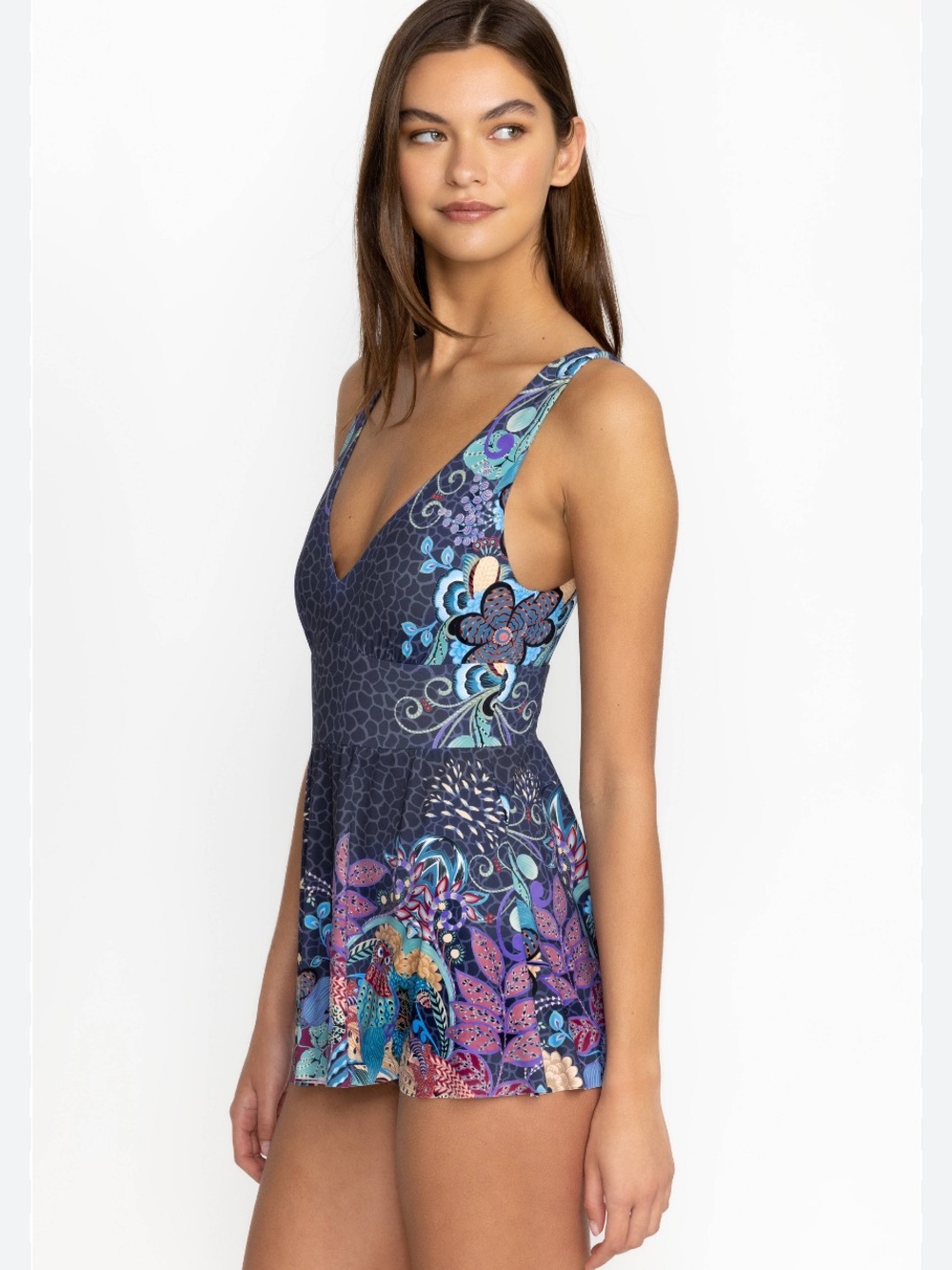 Johnny Was Sea Owl Skirted One-Piece Swimsuit Boho - Picture 3 of 14